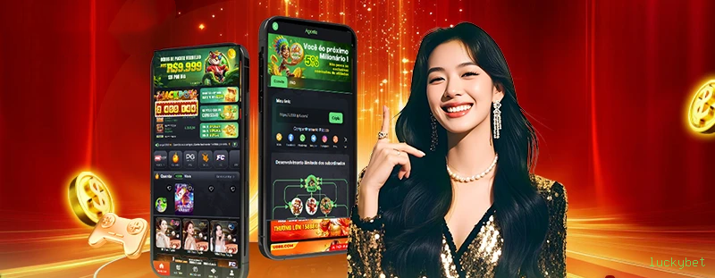 Conta luckybet sincronizada site e app